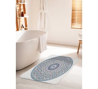 Коврик для ванной комнаты и туалета противоскользящий JOYARTY "Круговое цветение" 60х100 см bath_14014_60x100