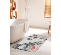 Коврик для ванной комнаты и туалета противоскользящий JOYARTY "Вечерний Париж" 60х100 см bath_14719_60x100