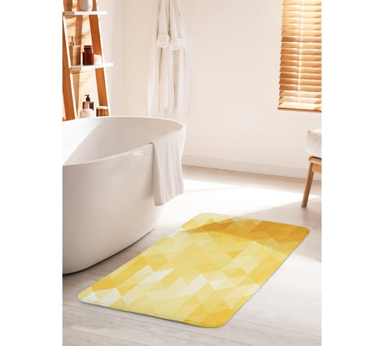 Коврик для ванной комнаты и туалета противоскользящий JOYARTY "Геометрические узоры" 60х100 см bath_13422_60x100 1