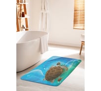 Коврик для ванной комнаты и туалета противоскользящий JOYARTY "Загадочные черепахи" 60х100 см bath_14611_60x100