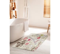 Коврик для ванной комнаты и туалета противоскользящий JOYARTY "Любимый Париж" 60х100 см bath_14709_60x100