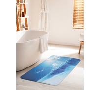 Коврик для ванной комнаты и туалета противоскользящий JOYARTY "В центре волны" 60х100 см bath_13894_60x100