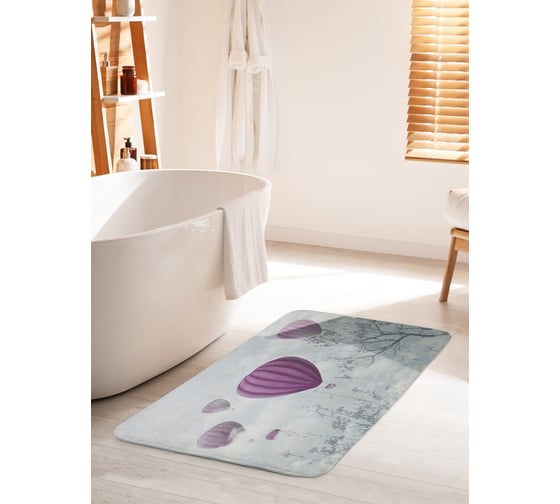 Коврик для ванной комнаты и туалета противоскользящий JOYARTY "Компания воздушных шаров" 60х100 см bath_14946_60x100 1