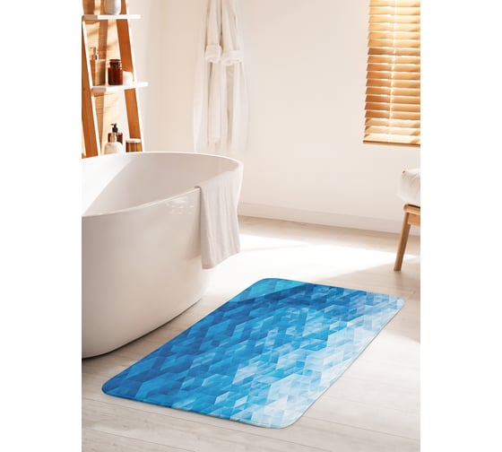 Коврик для ванной комнаты и туалета противоскользящий JOYARTY "Геометрическая абстракция" 60х100 см bath_14486_60x100 1