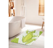 Коврик для ванной комнаты и туалета противоскользящий JOYARTY "Мирная лягушка" 60х100 см bath_15251_60x100