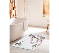 Коврик для ванной комнаты и туалета противоскользящий JOYARTY "Мечтательные синички" 60х100 см bath_14283_60x100