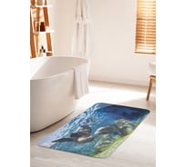 Коврик для ванной комнаты и туалета противоскользящий JOYARTY "Морские котики веселятся" 60х100 см bath_17280_60x100