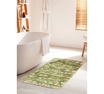 Коврик для ванной комнаты и туалета противоскользящий JOYARTY "Зеленеющий бамбук" 60х100 см bath_15761_60x100