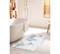 Коврик для ванной комнаты и туалета противоскользящий JOYARTY "Монотонная карта" 60х100 см bath_18025_60x100