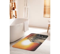 Коврик для ванной комнаты и туалета противоскользящий JOYARTY "Леопард на закате" 60х100 см bath_16487_60x100