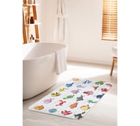 Коврик для ванной комнаты и туалета противоскользящий JOYARTY "Морские обитатели" 60х100 см bath_9062_60x100