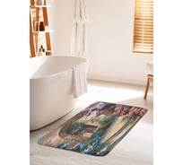 Коврик для ванной комнаты и туалета противоскользящий JOYARTY "Цветущая террасса" 60х100 см bath_9178_60x100