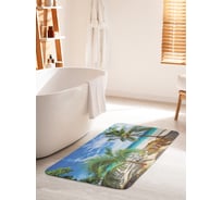 Коврик для ванной комнаты и туалета противоскользящий JOYARTY "Пляжные посиделки" 60х100 см bath_9379_60x100