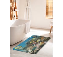 Коврик для ванной комнаты и туалета противоскользящий JOYARTY "Океанская история" 60х100 см bath_9240_60x100