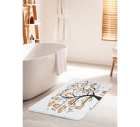 Коврик для ванной комнаты и туалета противоскользящий JOYARTY "Кошачье дерево" 60х100 см bath_9653_60x100