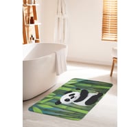 Коврик для ванной комнаты и туалета противоскользящий JOYARTY "Счастливая панда" 60х100 см bath_9551_60x100