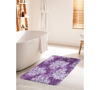 Коврик для ванной комнаты и туалета противоскользящий JOYARTY "Яркая сирень" 60х100 см bath_11400_60x100