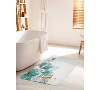 Коврик для ванной комнаты и туалета противоскользящий JOYARTY "Цветочное накрытие" 60х100 см bath_12028_60x100