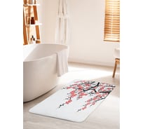 Коврик для ванной комнаты и туалета противоскользящий JOYARTY "Цветущая сакура" 60х100 см bath_12170_60x100
