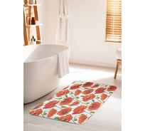 Коврик для ванной комнаты и туалета противоскользящий JOYARTY "Бескрайние маки" 60х100 см bath_11900_60x100