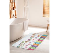 Коврик для ванной комнаты и туалета противоскользящий JOYARTY "Веселые совы" 60х100 см bath_10808_60x100