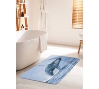 Коврик для ванной комнаты и туалета противоскользящий JOYARTY "Прыжок кита" 60х100 см bath_11895_60x100