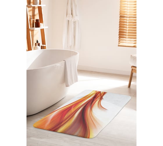 Коврик для ванной комнаты и туалета противоскользящий JOYARTY "Фантастические волны" 60х100 см bath_12449_60x100 1