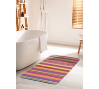 Коврик для ванной комнаты и туалета противоскользящий JOYARTY "Строгая радуга" 60х100 см bath_12439_60x100