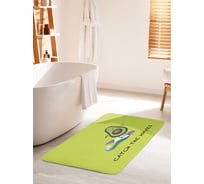 Коврик для ванной комнаты и туалета противоскользящий JOYARTY "Авокадо в отпуске" 60х100 см bath_385267_60x100