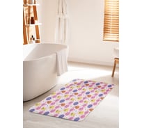 Коврик для ванной комнаты и туалета противоскользящий JOYARTY "Эмоции смайлов" 60х100 см bath_423868_60x100