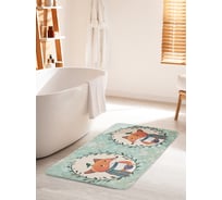 Коврик для ванной комнаты и туалета противоскользящий JOYARTY "Уютный лисенок" 60х100 см bath_425006_60x100