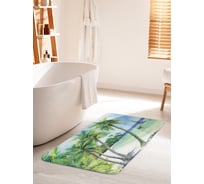 Коврик для ванной комнаты и туалета противоскользящий JOYARTY "Парусник и шлюпка" 60х100 см bath_73671_60x100