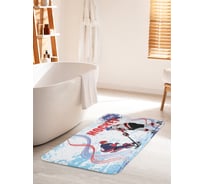 Коврик для ванной комнаты и туалета противоскользящий JOYARTY "Хоккей на льду" 60х100 см bath_54232_60x100