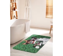 Коврик для ванной комнаты и туалета противоскользящий JOYARTY "Селфи влюбленных" 60х100 см bath_91952_60x100