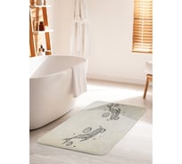 Коврик для ванной комнаты и туалета противоскользящий JOYARTY "Космические киты в графике" 60х100 см bath_396827_60x100