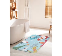 Коврик для ванной комнаты и туалета противоскользящий JOYARTY "Веселый хоровод" 60х100 см bath_78074_60x100