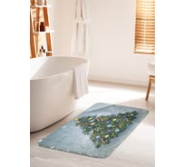 Коврик для ванной комнаты и туалета противоскользящий JOYARTY "Ель с цветными шариками" 60х100 см bath_78630_60x100