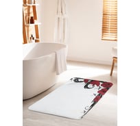 Коврик для ванной комнаты и туалета противоскользящий JOYARTY "Маки завитками" 60х100 см bath_59697_60x100