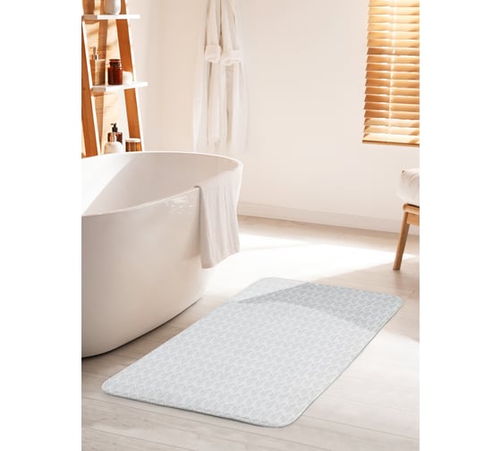 Коврик для ванной комнаты и туалета противоскользящий JOYARTY "Геометрические узлы" 60х100 см bath_82227_60x100 1