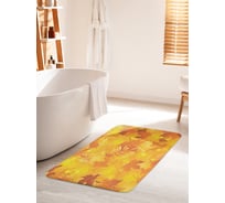 Коврик для ванной комнаты и туалета противоскользящий JOYARTY "Полотно осенних листьев" 60х100 см bath_85027_60x100