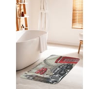 Коврик для ванной комнаты и туалета противоскользящий JOYARTY "Лондон ретро" 60х100 см bath_85493_60x100