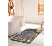 Коврик для ванной комнаты и туалета противоскользящий JOYARTY "Тропические фрукты" 60х100 см bath_62317_60x100