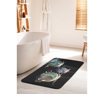 Коврик для ванной комнаты и туалета противоскользящий JOYARTY "Хрустальные тюльпаны" 60х100 см bath_88252_60x100