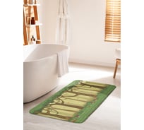 Коврик для ванной комнаты и туалета противоскользящий JOYARTY "Бабочки в лесу" 60х100 см bath_88269_60x100