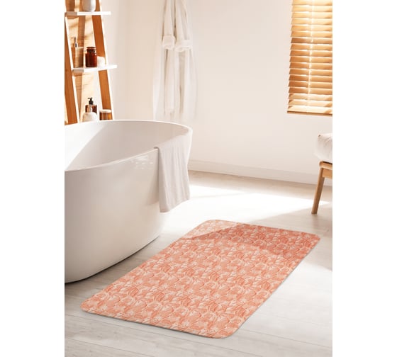 Коврик для ванной комнаты и туалета противоскользящий JOYARTY "Морские моллюски" 60х100 см bath_65942_60x100 1