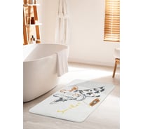 Коврик для ванной комнаты и туалета противоскользящий JOYARTY "Жираф в кадре" 60х100 см bath_73446_60x100