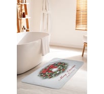 Коврик для ванной комнаты и туалета противоскользящий JOYARTY "Сказочный рождественский венок" 60х100 см bath_294377_60x100