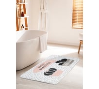 Коврик для ванной комнаты и туалета противоскользящий JOYARTY "Влюбленный кактус" 60х100 см bath_91985_60x100