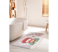 Коврик для ванной комнаты и туалета противоскользящий JOYARTY "Угощение от снеговика" 60х100 см bath_78072_60x100