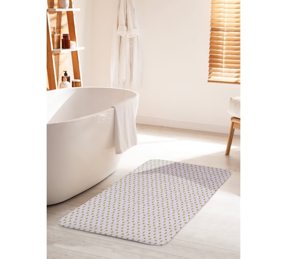 Коврик для ванной комнаты и туалета противоскользящий JOYARTY "Авокадо вечеринка" 60х100 см bath_199349_60x100 1